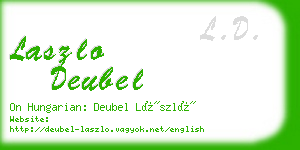 laszlo deubel business card